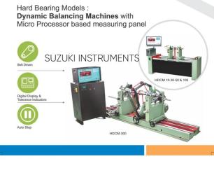 Belt driven horizontal balancing machines model: hdcm